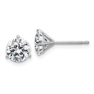 2Ct. 6.5mm Round G H I True Light Moissanite Earrings 14k White Gold WG322-9MT, MPN: WG322-9MT, 191…