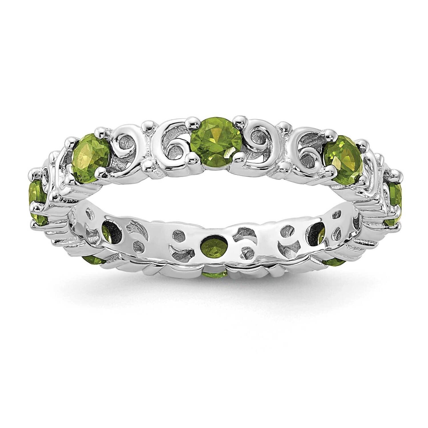 Stackable Expressions Peridot Ring Sterling Silver QSK1225, MPN: QSK1225,