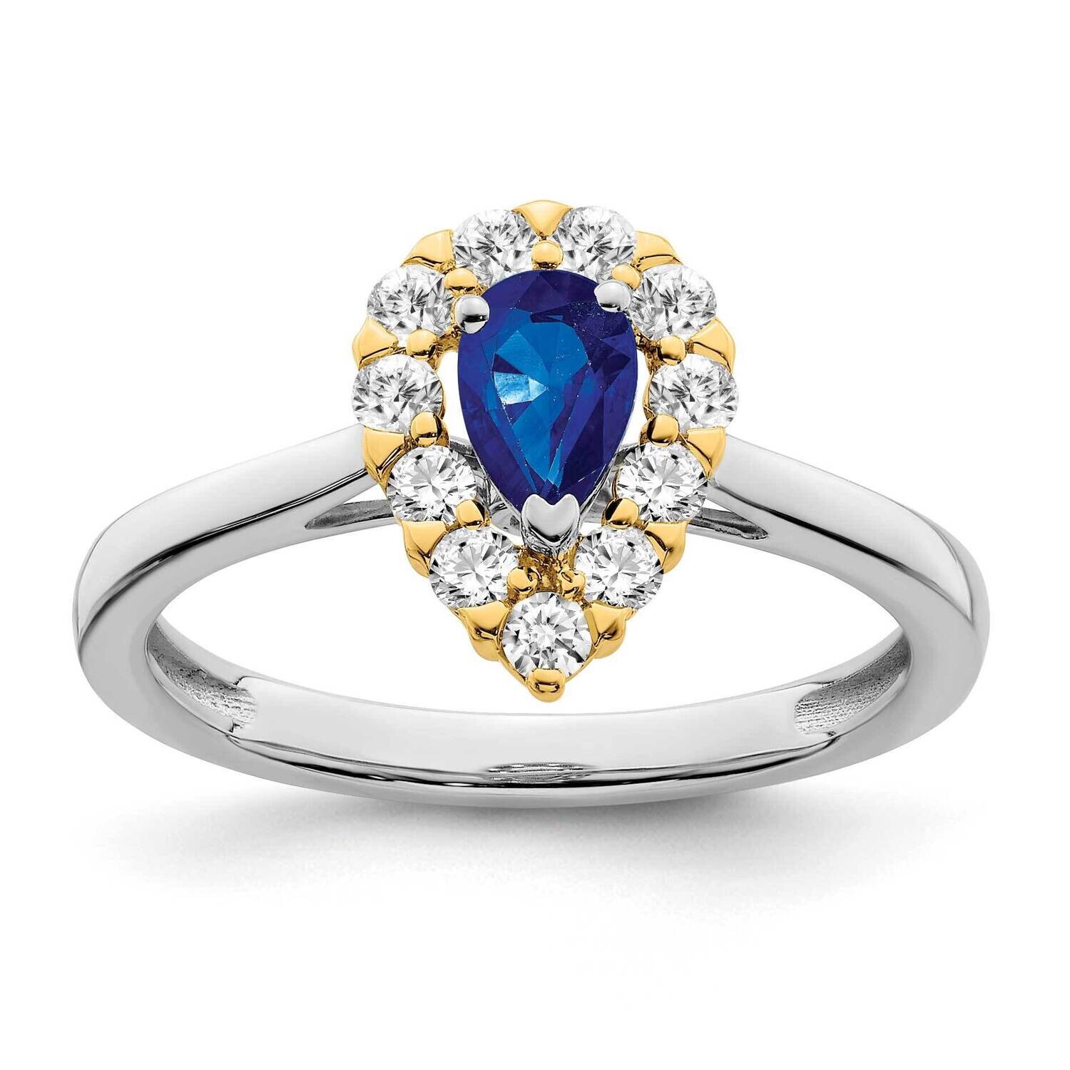 Sapphire Diamond Ring 14k Two-Tone Gold RM6991-SA-040-WYA, MPN: RM6991-SA-040-WYA, 191101815140