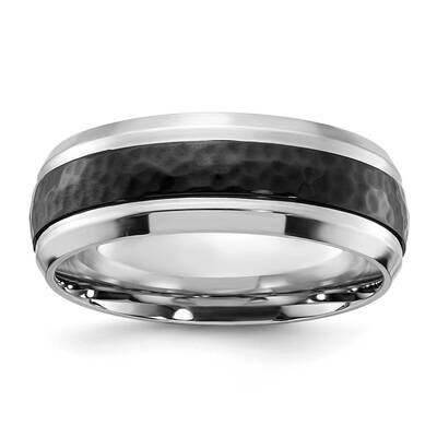 Chisel Cobalt Polished Hammered Black Ip-Plated Center 8mm Band CC64 by Chisel, MPN: CC64, 88395766…