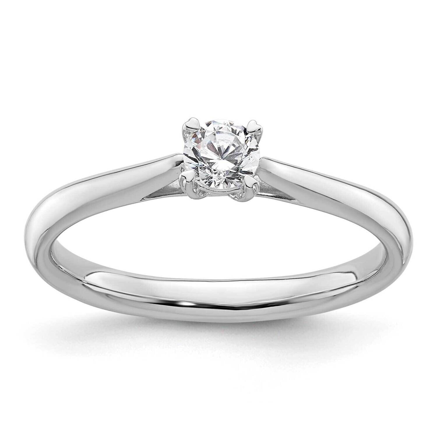 1/4 Carat 4.10 mm 4-Prong Round Solitaire Engagement Ring Mounting 14k White Gold RM1930E-025-CWAA,…