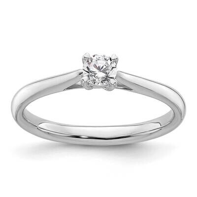 1/4 Carat 4.10 mm 4-Prong Round Solitaire Engagement Ring Mounting 14k White Gold RM1930E-025-CWAA,…