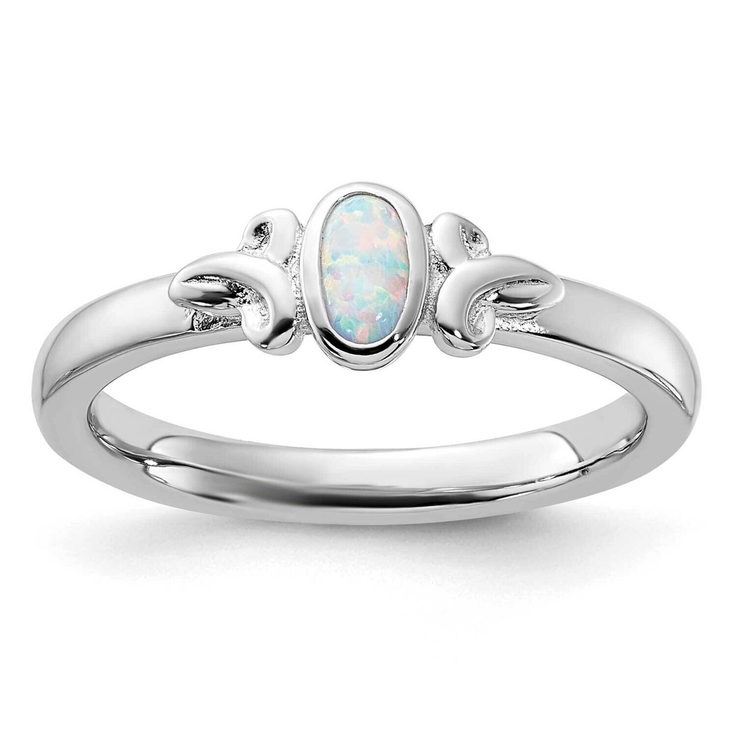 Stackable Expressions Created Opal Ring Sterling Silver QSK1294, MPN: QSK1294,