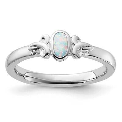 Stackable Expressions Created Opal Ring Sterling Silver QSK1294, MPN: QSK1294,