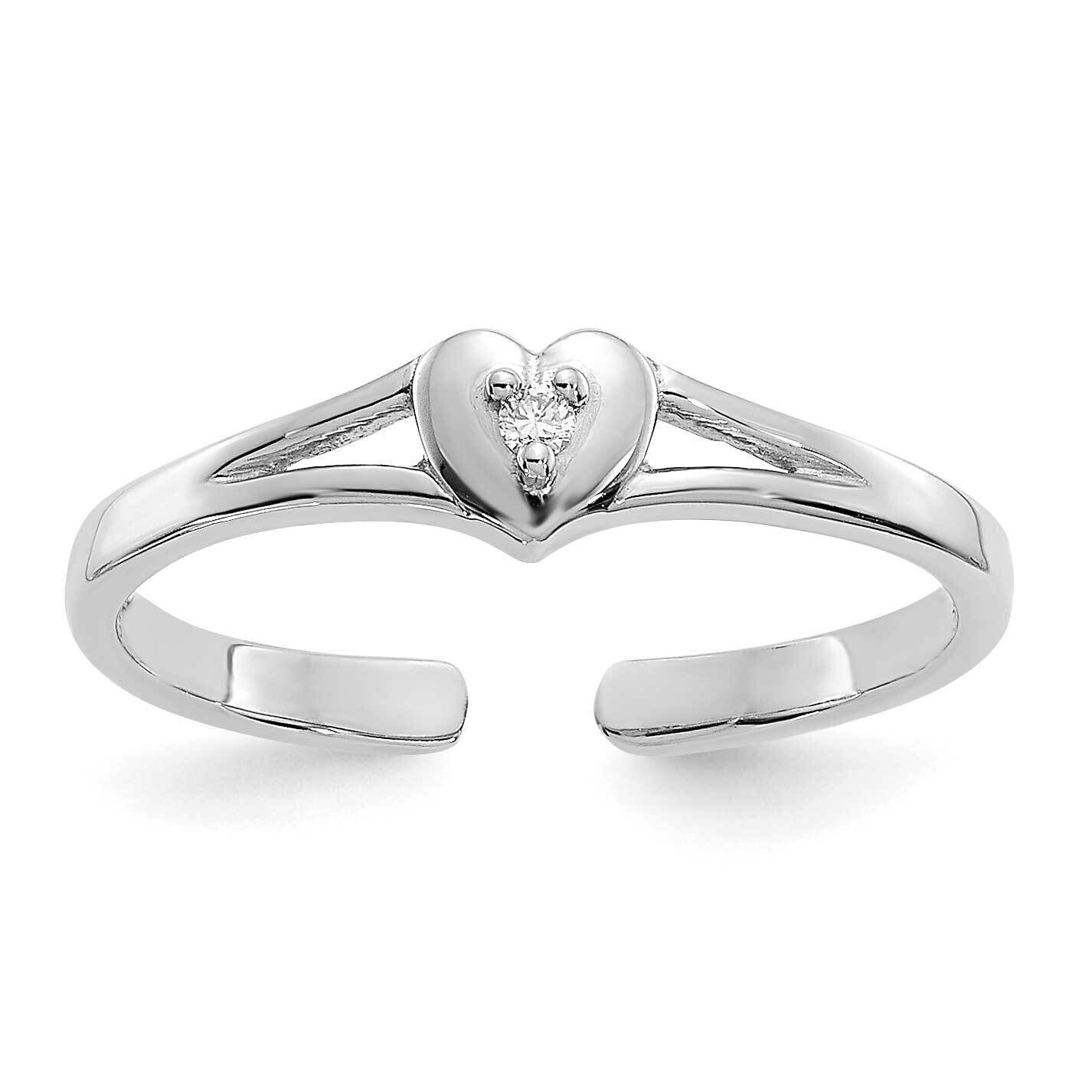 .01Ct Diamond Heart Toe Ring 10k White Gold RM5652-001-1WA