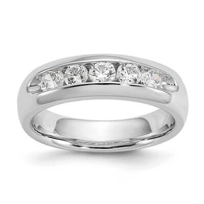 5-Stone Holds 5-3.1mm Round Open Channel Band Ring Mounting 14k White Gold RM3282B-060-WAA, MPN: RM…