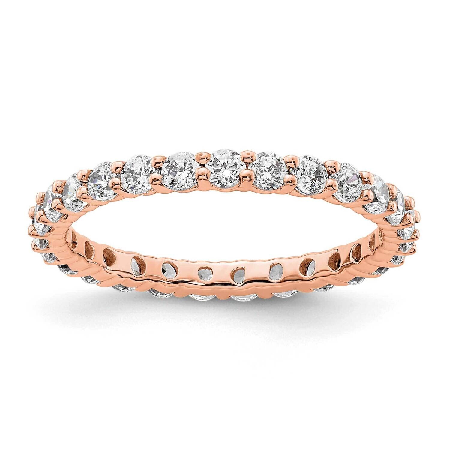 Polished Shared Prong 1 Carat Diamond Complete Eternity Band 14k Rose Gold ET0001-100-6R4, MPN: ET0…