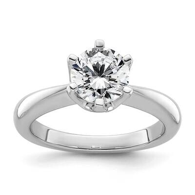 1.5 Carat 7.50 mm 6-Prong Round Solitaire Engagement Ring Mounting 14k White Gold RM1936E-150-CWAA,…