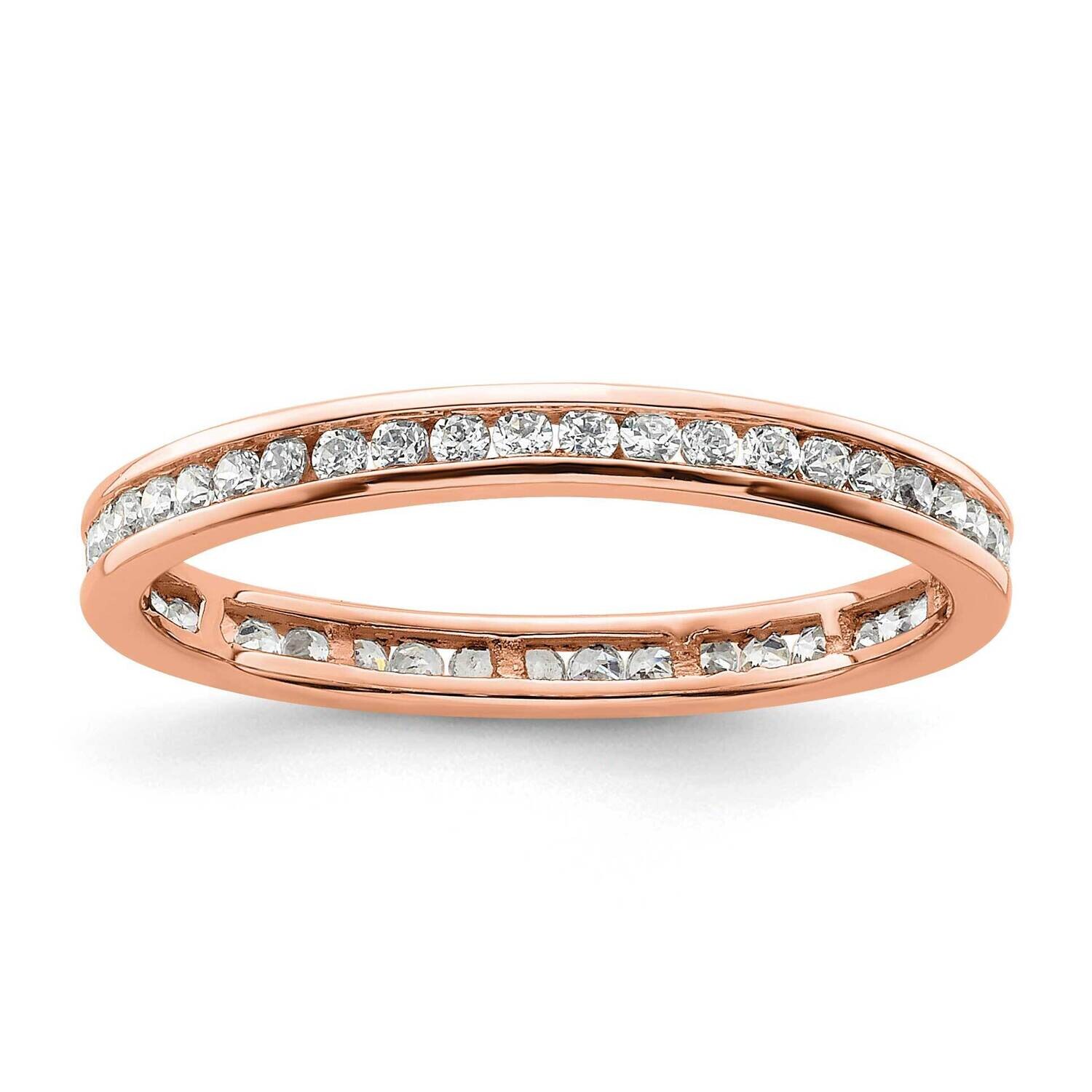 Polished Channel-Set 1/2 Carat Diamond Complete Eternity Band 14k Rose Gold ET0009-050-9R4, MPN: ET…