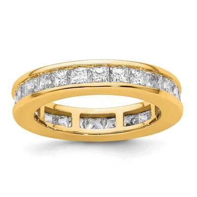 Size 8 Channel-Set 3 Carat Princess Diamond Complete Eternity Band 14k Polished Gold ET0010-300-8Y4…