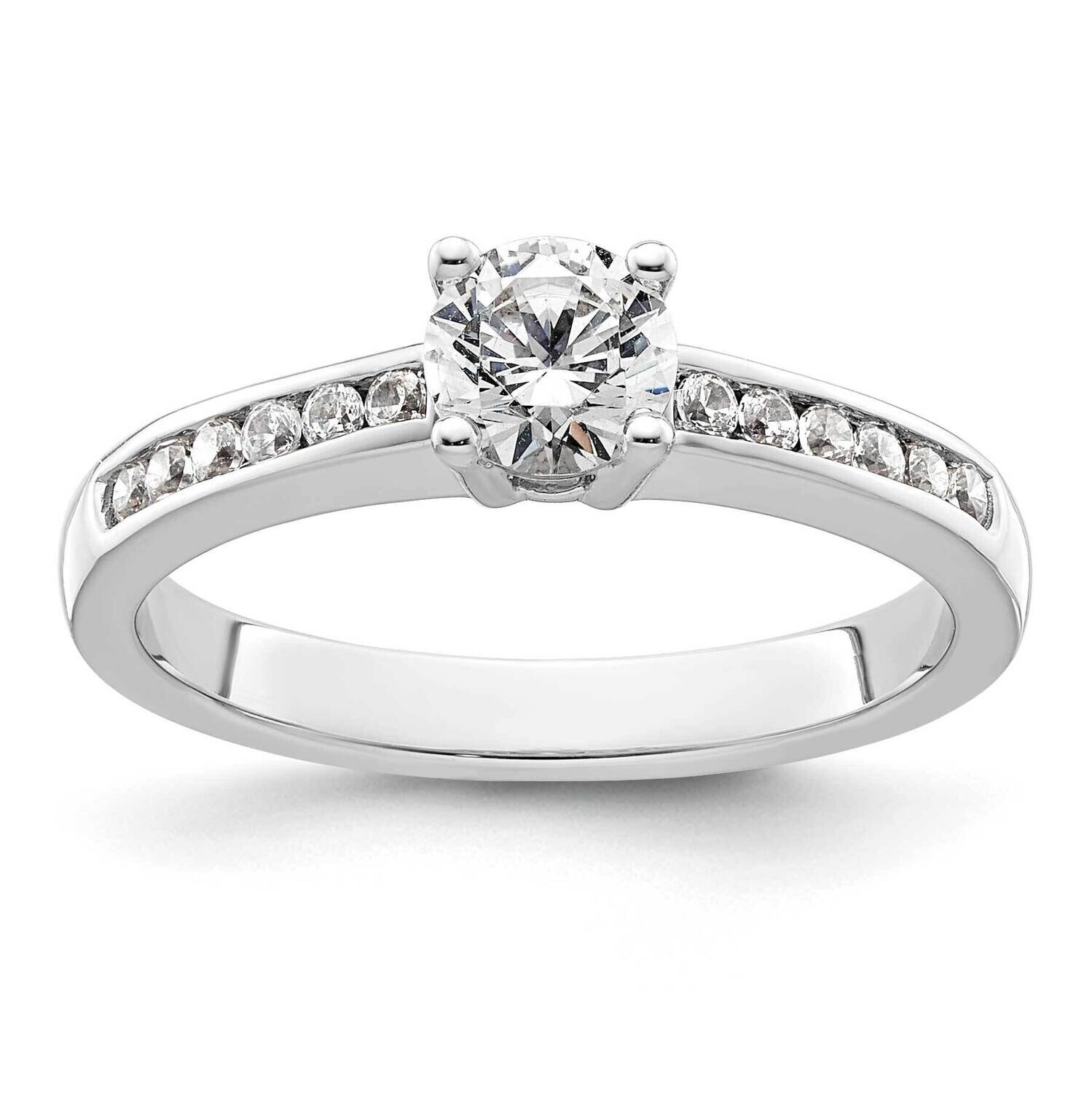 Diamond Si1/Si2 G H I Round Complete Eng Ring 14k White Gold RM2578E-050-WAA