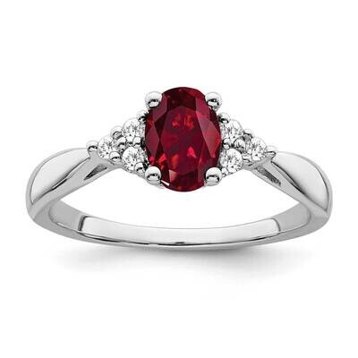 Created Ruby Diamond Ring 14k White Gold RM7118-RU-012-WA, MPN: RM7118-RU-012-WA, 191101816734
