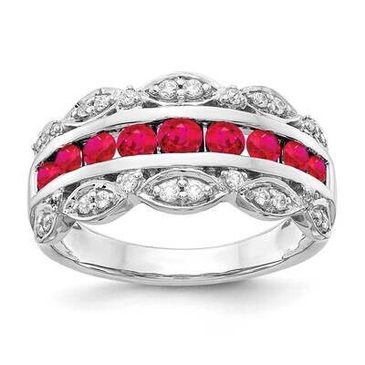 Diamond &amp; Ruby Fancy Ring 14k White Gold RM3846-RU-020-WA, MPN: RM3846-RU-020-WA, 883957309521