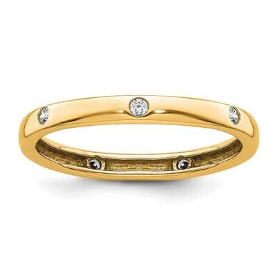 Bezel-Set 1/10 Carat Diamond Complete Eternity Band 14k Polished Gold ET0008-010-8Y4, MPN: ET0008-0…