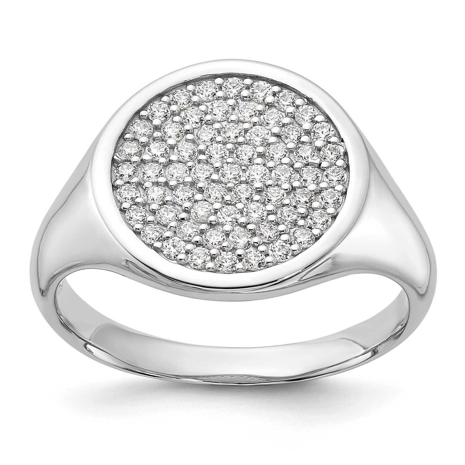 Polished CZ Fashion Men&#39;s Ring Sterling Silver Rhodium-Plated QR7636 by Men&#39;s Jewelry and Accessori…