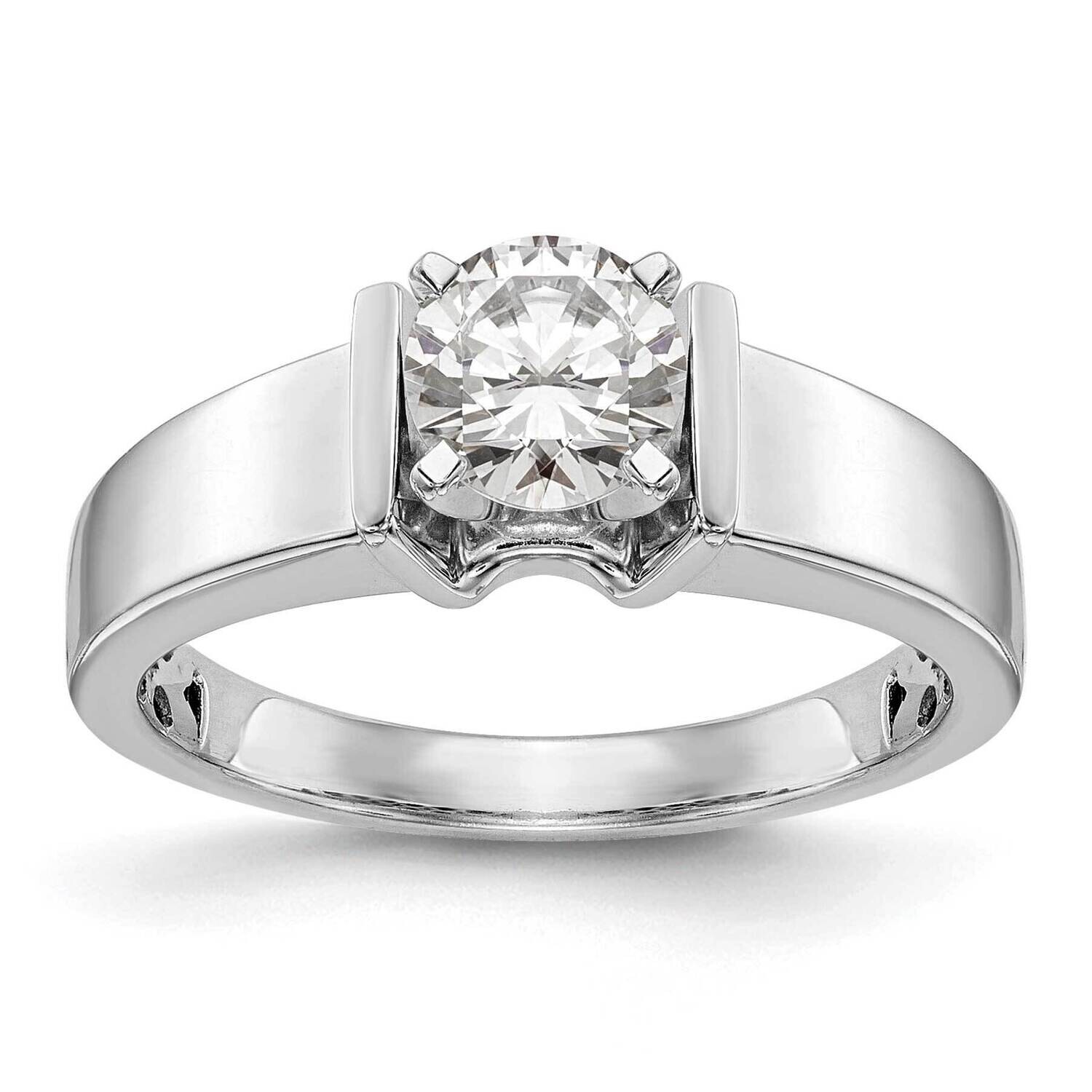 Peg Set 5.5mm Wide Solitaire Engagement Ring Mounting 14k White Gold RM1970E-5.5WIDE-CWAA, MPN: RM1…