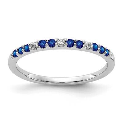 Diamond Sapphire Band 10k White Gold RM5737-SA-005-1WA, MPN: RM5737-SA-005-1WA, 886774535463