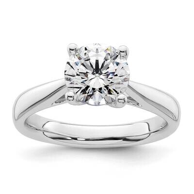 2 Carat 8.20 mm 4-Prong Heart Round Solitaire Engagement Ring Mounting 14k White Gold RM1937E-200-C…