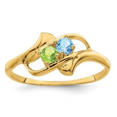 2-Stone Mothers Ring Mounting 14k Polished Gold XMR14_2, MPN: XMR14_2, 883957485935
