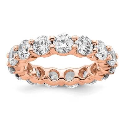 Polished Shared Prong 4 Carat Diamond Complete Eternity Band 14k Rose Gold ET0001-400-5R4, MPN: ET0…