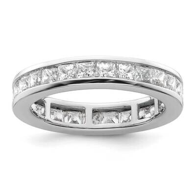 Polished Channel-Set 3 Carat Princess Diamond Complete Eternity Band 14k White Gold ET0010-300-9W4,…