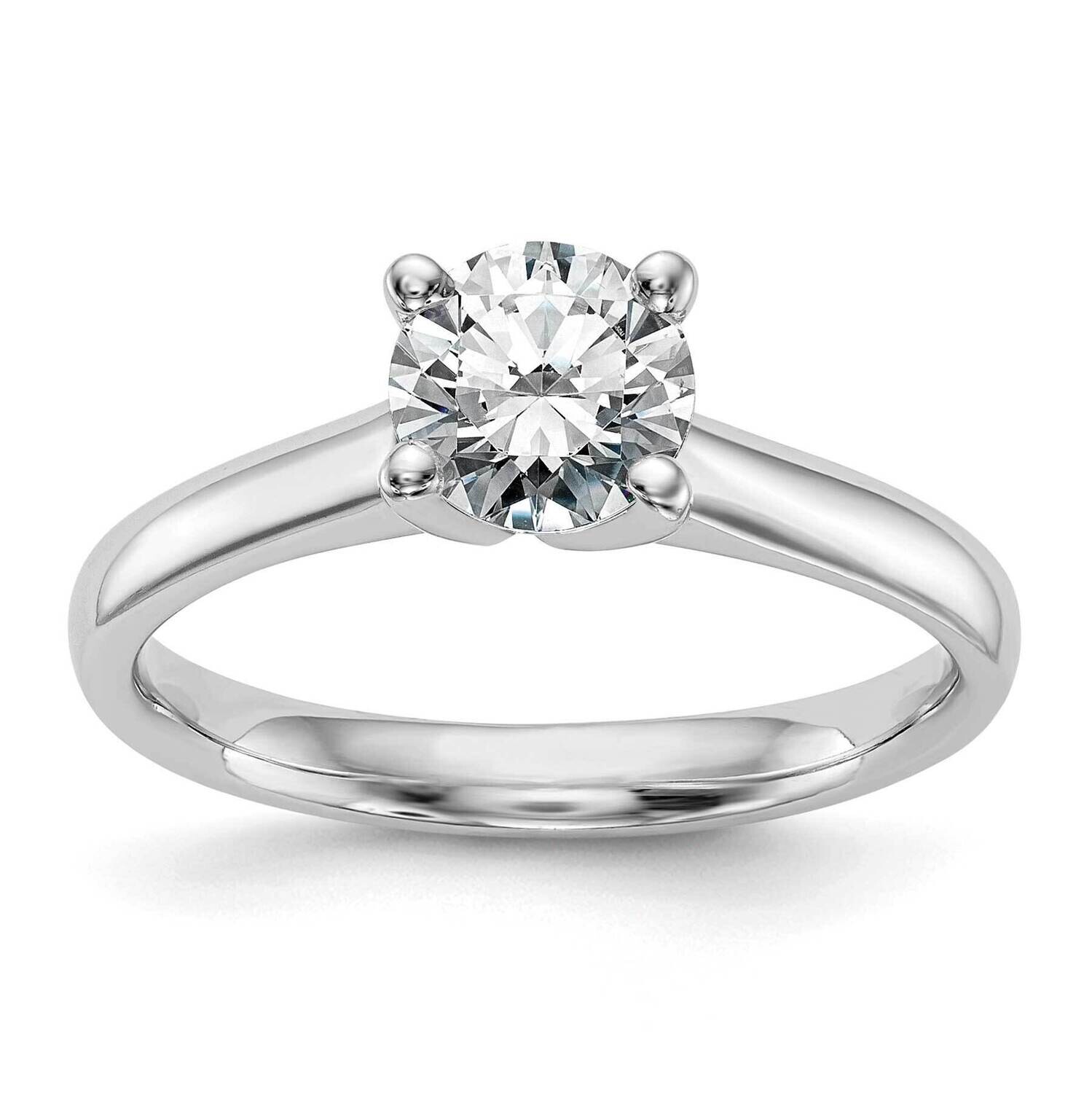 1 Carat 6.50 mm 4-Prong Round Solitaire Engagement Ring Mounting 14k White Gold RM1934E-100-CWAA