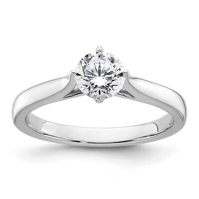 3/4 Carat 5.80 mm 4-Prong Round Solitaire Engagement Ring Mounting 14k White Gold RM1938E-075-CWAA,…