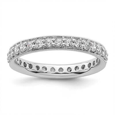 Polished Vintage 1 Carat Diamond Complete Eternity Band 14k White Gold ET0002-100-8W4, MPN: ET0002-…