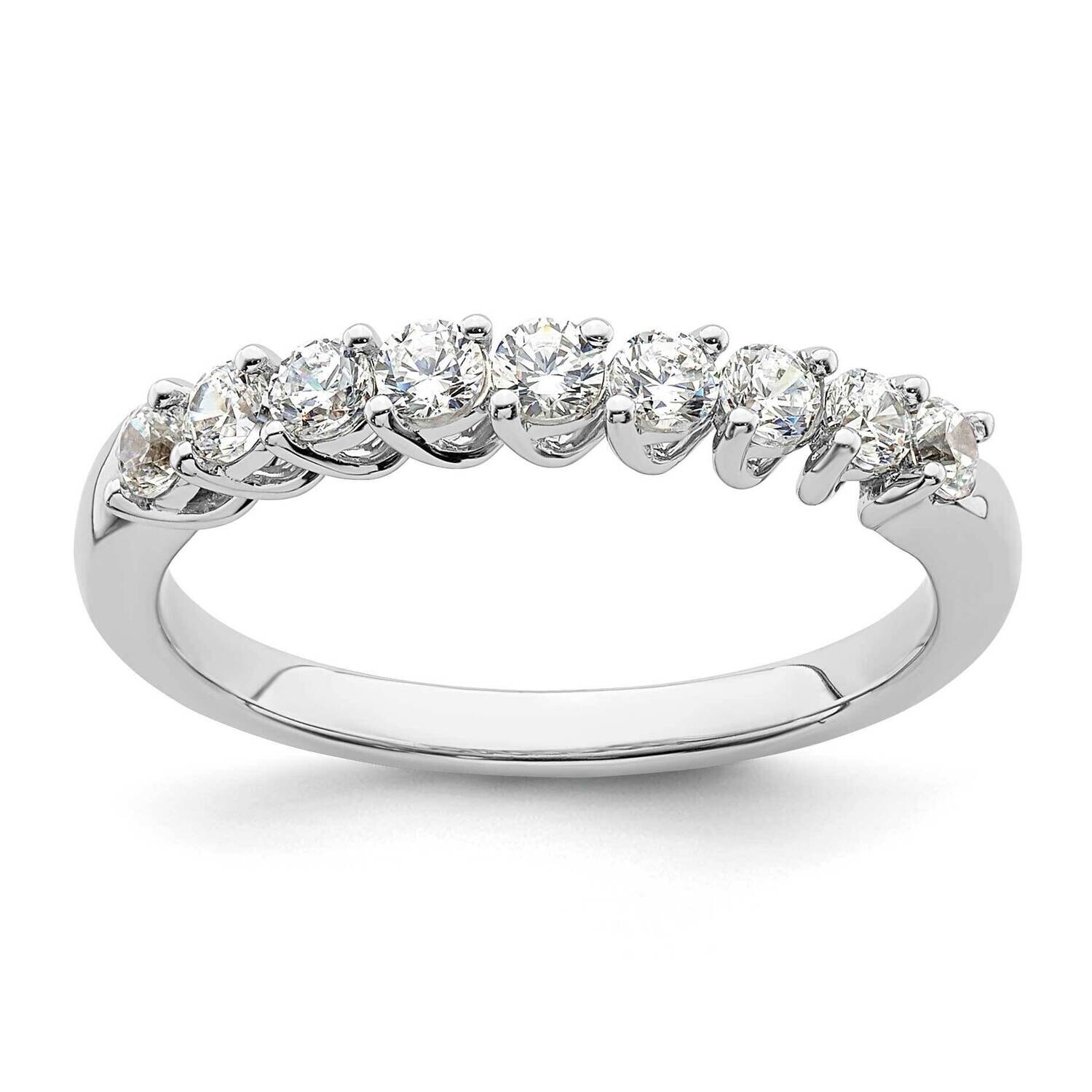 Diamond Si1/Si2 G H I 9-Stone Band 14k White Gold RM8640-050-WAA, MPN: RM8640-050-WAA, 883957866246
