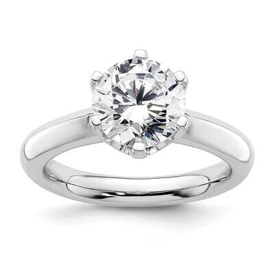 2 Carat 8.20 mm 6-Prong Round Solitaire Engagement Ring Mounting 14k White Gold RM1935E-200-CWAA, M…