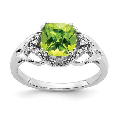 Peridot Diamond Ring 14k White Gold RM7157-PE-003-WA, MPN: RM7157-PE-003-WA, 191101819254