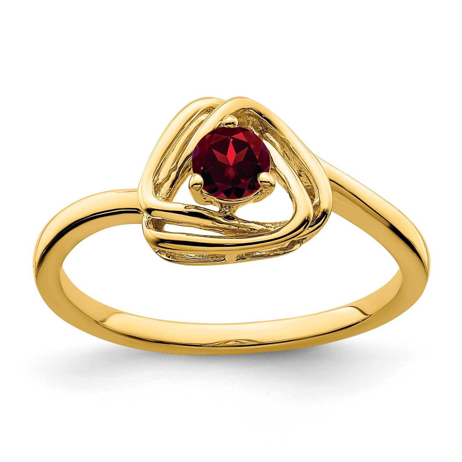 Garnet Triangle Ring 14k Gold RM7395-GA-Y, MPN: RM7395-GA-Y,