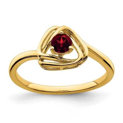 Garnet Triangle Ring 14k Gold RM7395-GA-Y, MPN: RM7395-GA-Y,