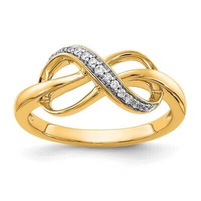 Diamond Infinity Ring 10k Gold RM5735-008-1YA, MPN: RM5735-008-1YA,