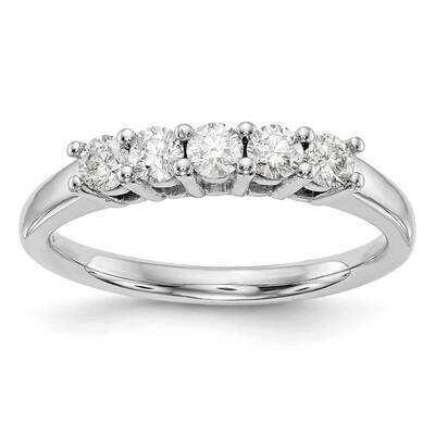 True Origin 1/2 Carat Diamond Vs/Si D E F 5 Stone Ring 14k White Gold RM3174B-050-WAA, MPN: RM3174B…