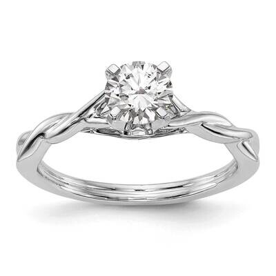 Peg Set Twist Solitaire Engagement Ring Mounting 14k White Gold RM1998E-CWAA, MPN: RM1998E-CWAA,