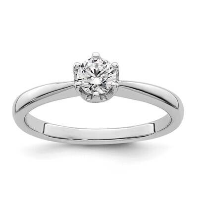 1/3 Carat 4.50 mm 6-Prong Round Solitaire Engagement Ring Mounting 14k White Gold RM1936E-033-CWAA,…