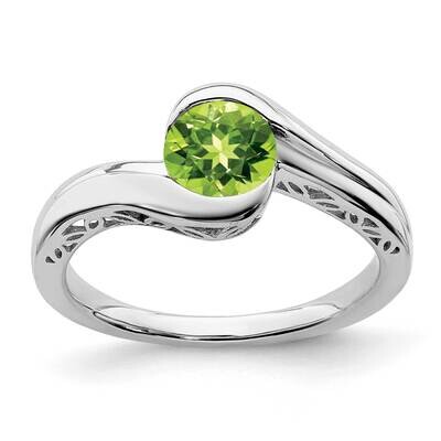 Peridot Bypass Ring 10k White Gold RM7164-PE-1W, MPN: RM7164-PE-1W, 191101821233