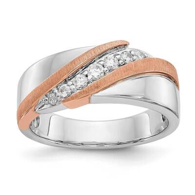 Brushed Polished Mens Band Ring Mounting 14k Gold RM3549-030-RWAA, MPN: RM3549-030-RWAA,
