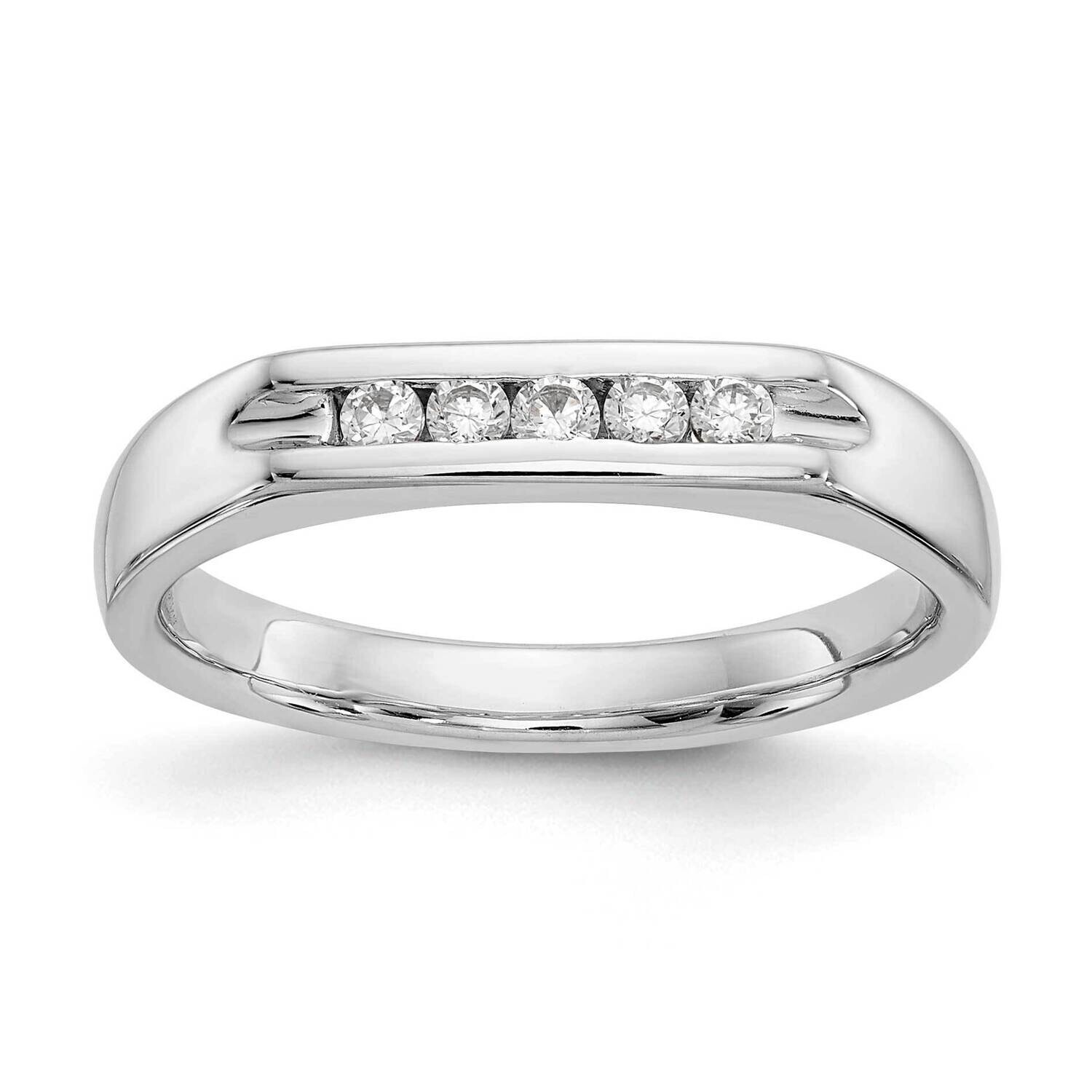 5-Stone Holds 5-1.9mm Round Open Channel Band Ring Mounting 14k White Gold RM3279B-014-WAA, MPN: RM…