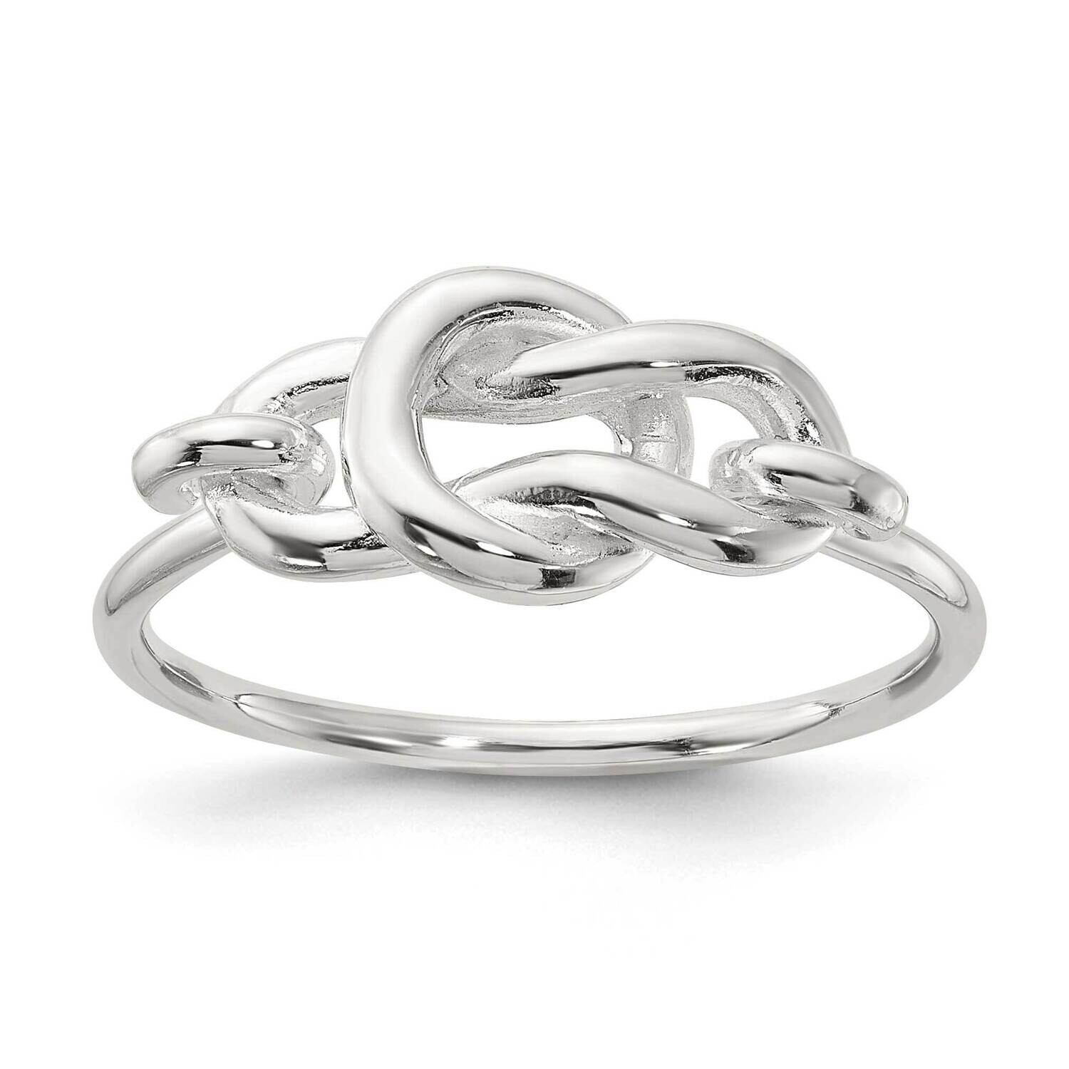 Fancy Knot Ring Sterling Silver Polished QR7523, MPN: QR7523,