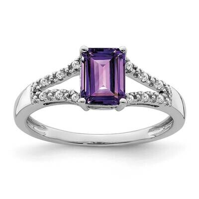 Emerald-Cut Amethyst Diamond Ring 14k White Gold RM5985-AM-006-WA, MPN: RM5985-AM-006-WA, 886774557…