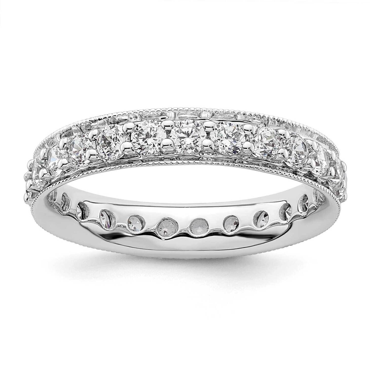 Polished Vintage 1 Carat Diamond Complete Eternity Band 14k White Gold ET0002-100-5W4, MPN: ET0002-…