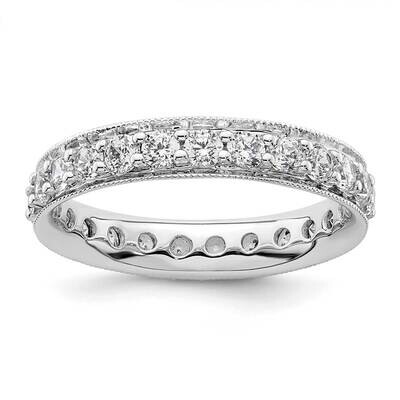 Polished Vintage 1 Carat Diamond Complete Eternity Band 14k White Gold ET0002-100-5W4, MPN: ET0002-…