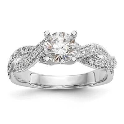 Criss-Cross Peg Set Engagement Ring Mounting 14k White Gold RM2572E-040-CWAA, MPN: RM2572E-040-CWAA,