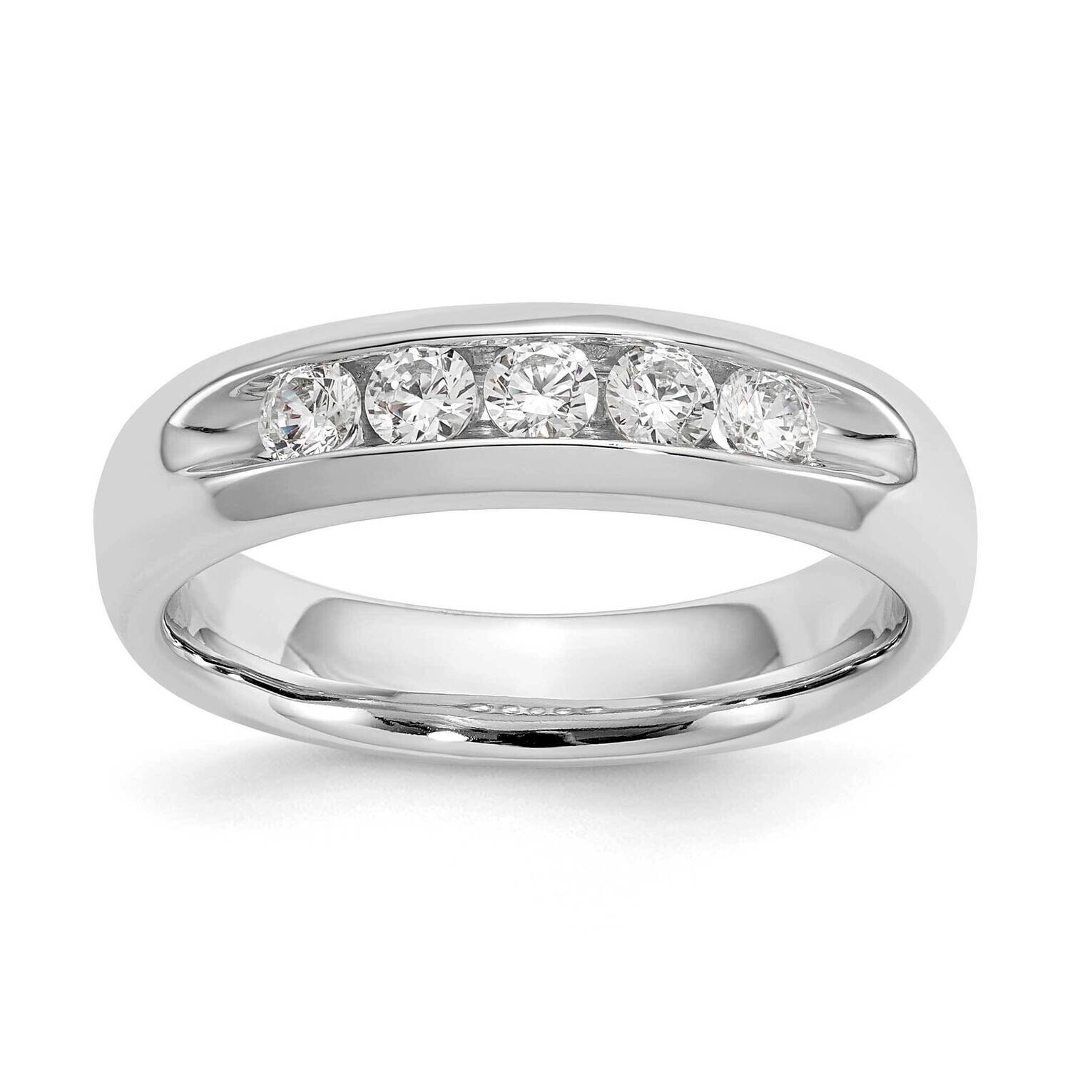 5-Stone Holds 5-2.7mm Round Open Channel Band Ring Mounting 14k White Gold RM3282B-040-WAA, MPN: RM…
