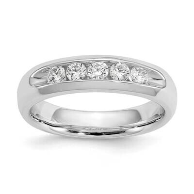 5-Stone Holds 5-2.7mm Round Open Channel Band Ring Mounting 14k White Gold RM3282B-040-WAA, MPN: RM…