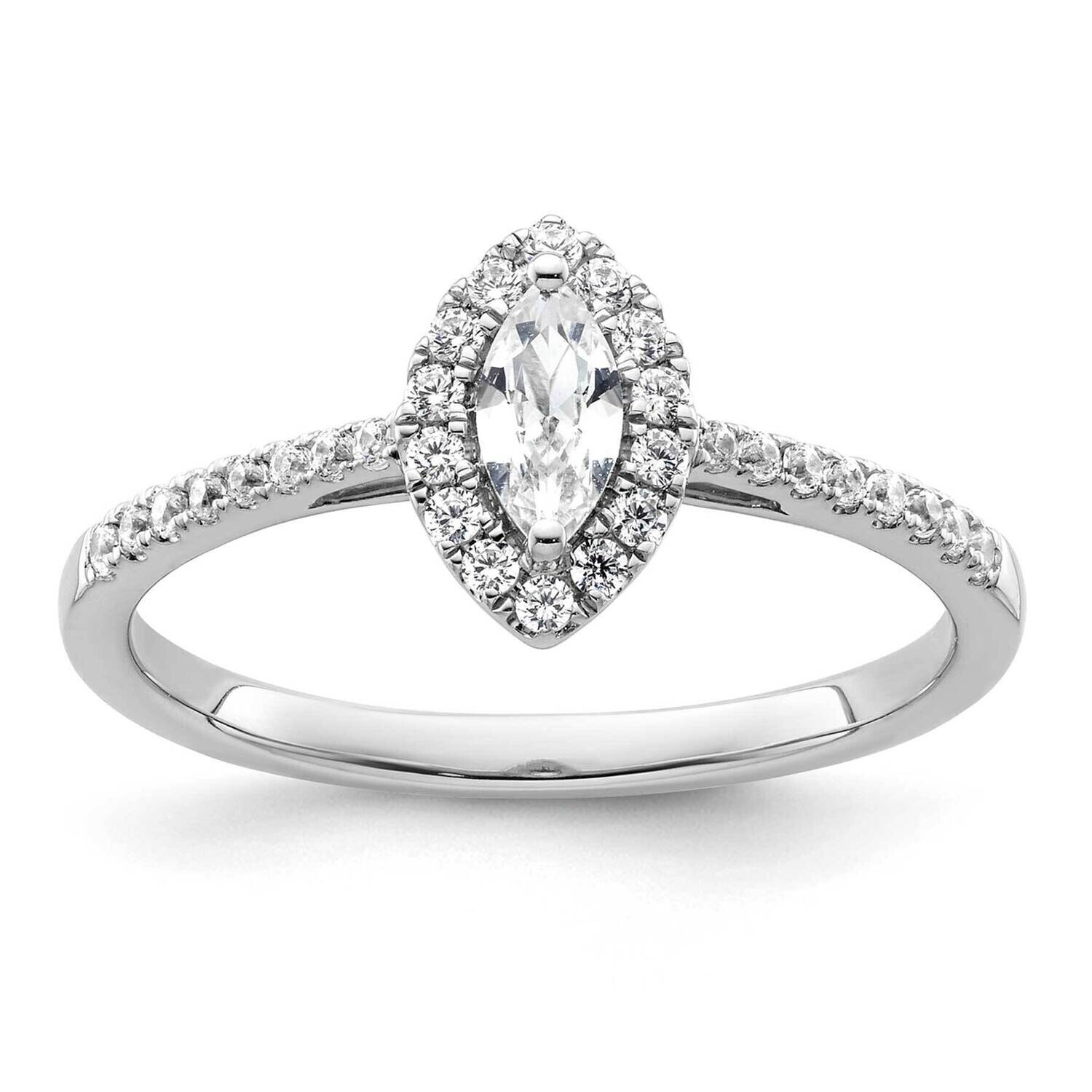 Diamond White Sapphire Ring 14k White Gold RM9355-WS-020-WAA, MPN: RM9355-WS-020-WAA, 883957882932