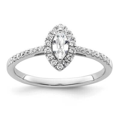 Diamond White Sapphire Ring 14k White Gold RM9355-WS-020-WAA, MPN: RM9355-WS-020-WAA, 883957882932
