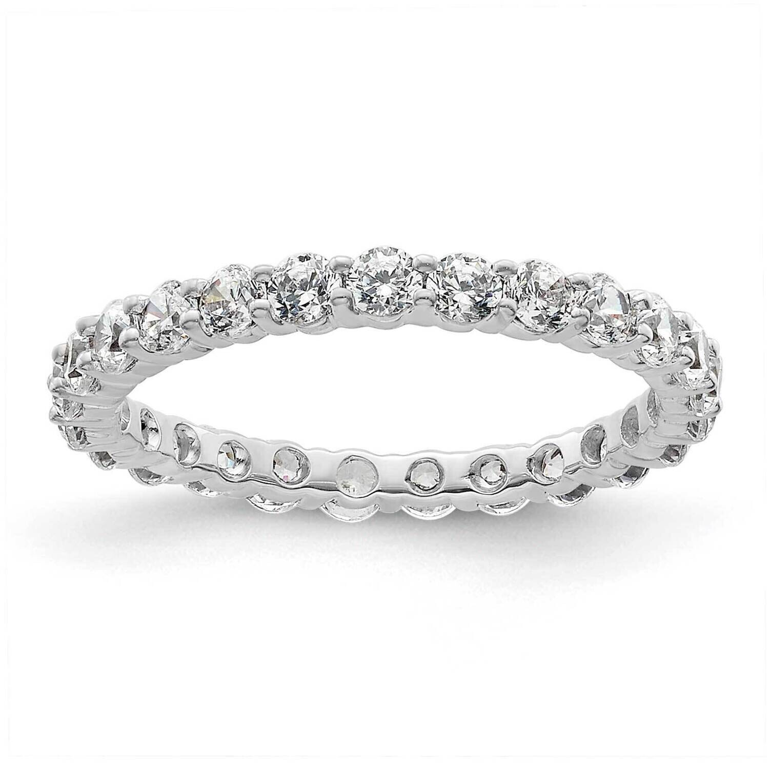 Polished Shared Prong 1 Carat Diamond Complete Eternity Band 14k White Gold ET0001-100-4W4, MPN: ET…